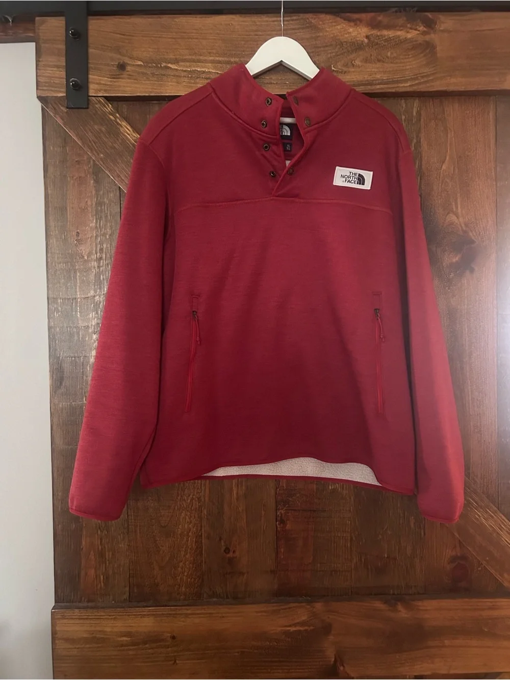 The North Face Men's Deep Red Zip-Neck Pullover
